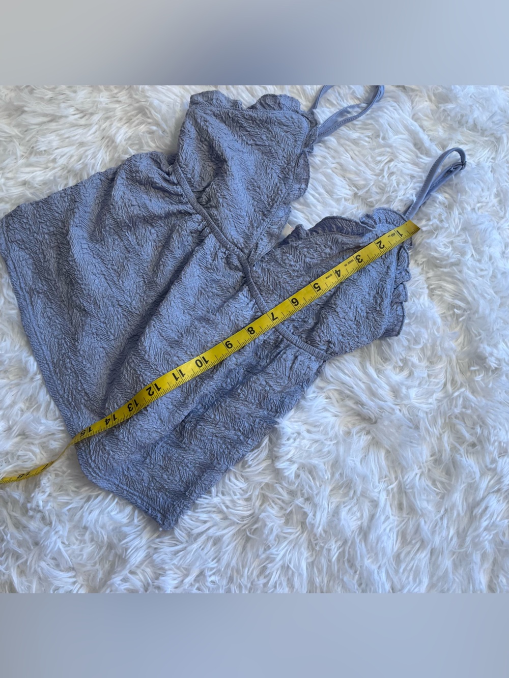 🍟y2k periwinkle blue babydoll top small - Picture 6 of 8